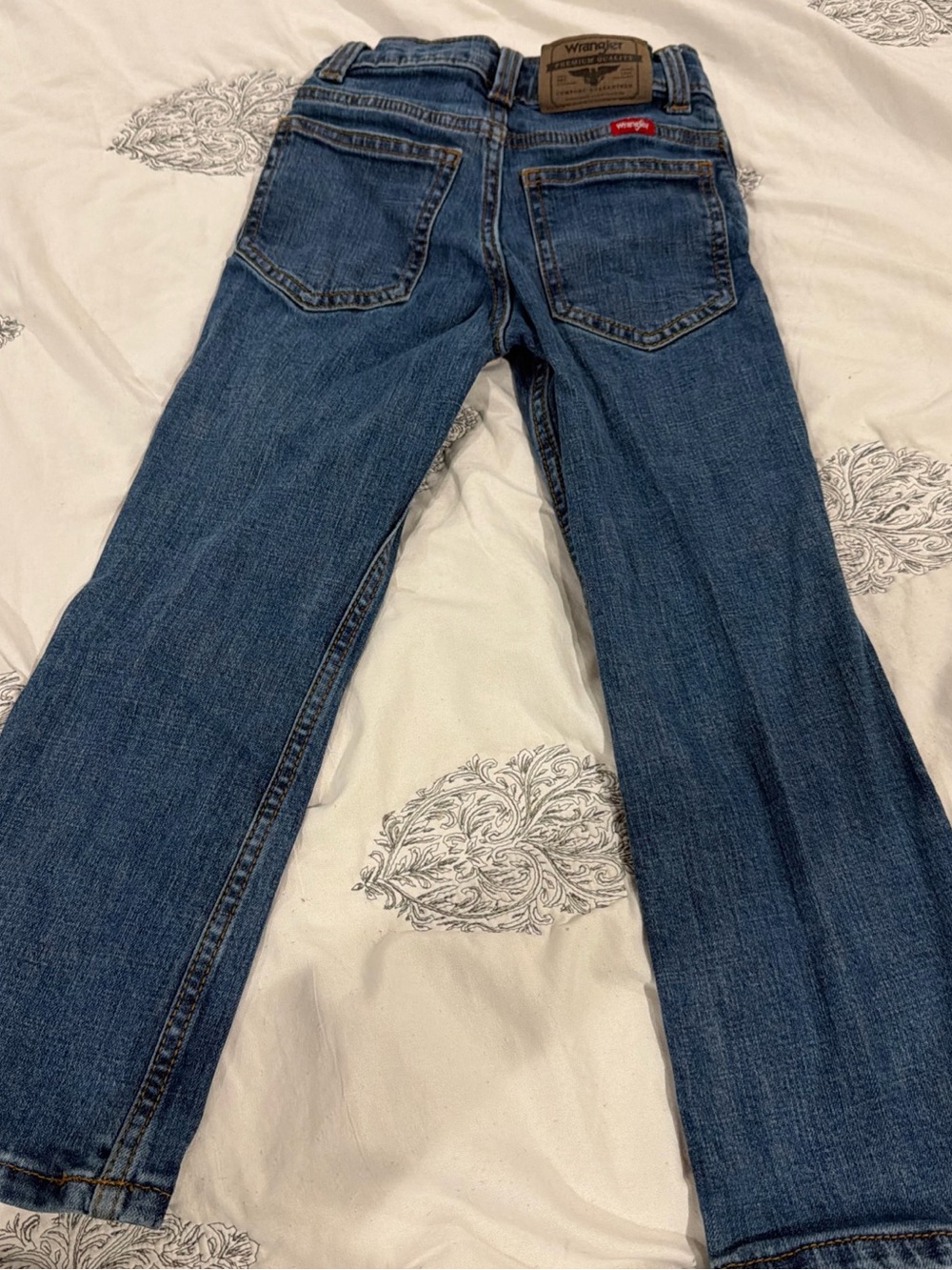 Wrangler Blue Denim Jeans with Red Logo Tab